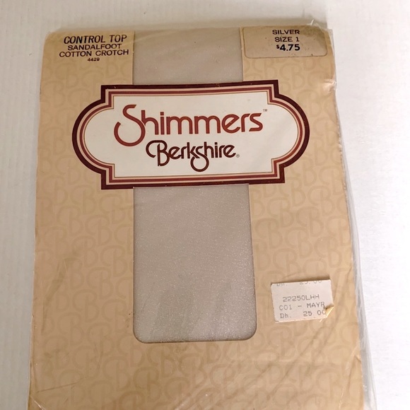 Ultra Sheer Shiny Silver Control Top Pantyhose 1 - Picture 1 of 4